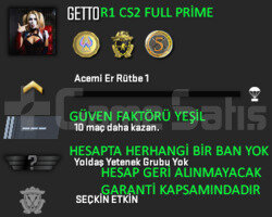 CS2 FULL Prime 3 Madalya | Yeşil Faktör + Garanti