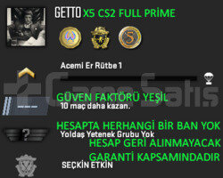 CS2 FULL Prime 3 Madalya | Yeşil Faktör + Garanti