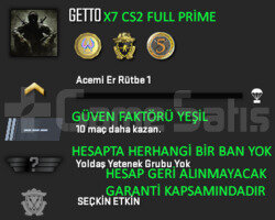 CS2 FULL Prime 3 Madalya | Yeşil Faktör + Garanti
