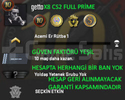 CS2 FULL Prime 4 Madalya | Yeşil Faktör + Garanti