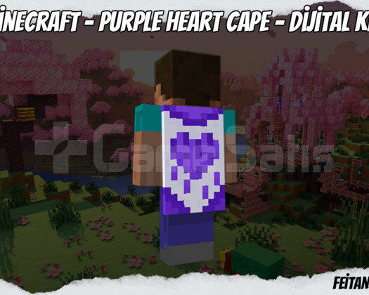 Minecraft - Purple Heart Cape - Dijital Key