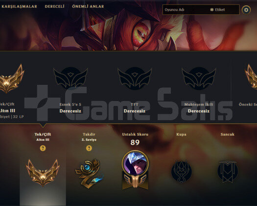 GOLD 3 EUW HESAP