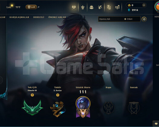 EUW 6 SKİN ZÜMRÜT 3 HESAP - LOL