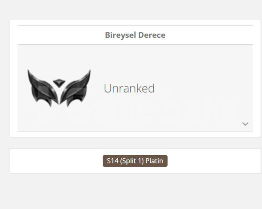 GEÇEN SEZON PLAT / DERECELİ HAZIR / EUW