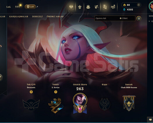 TR 30 SKİN UNRANKED HESAP - LOL