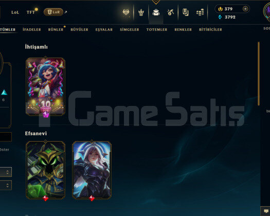EUW 19 SKİN UNRANKED + 375 RP HESAP - LOL