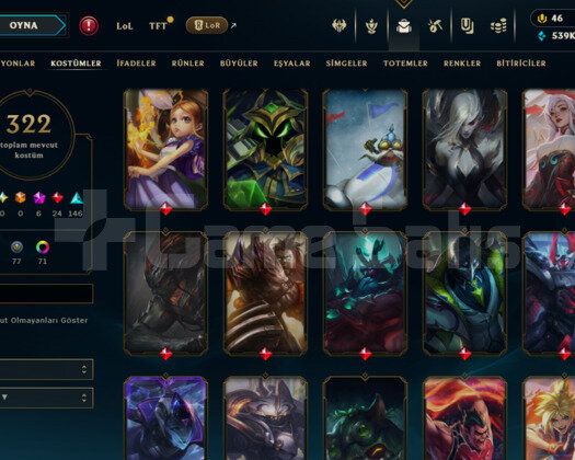 764 LEVEL / 322 SKIN /6 İHTİŞAMLI /FULL HERO/+MAIL