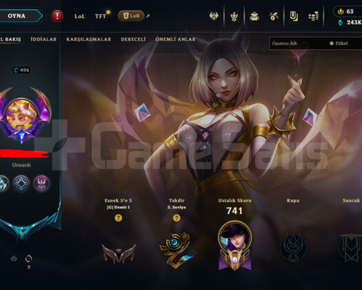 496 LEVEL / 537 SKIN /23 İHTİŞAMLI/+MAIL /+TELEFON