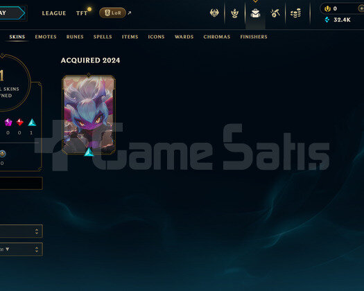 EUW Unranked | 1 Kostüm - 32K Mö | LoL Hesap