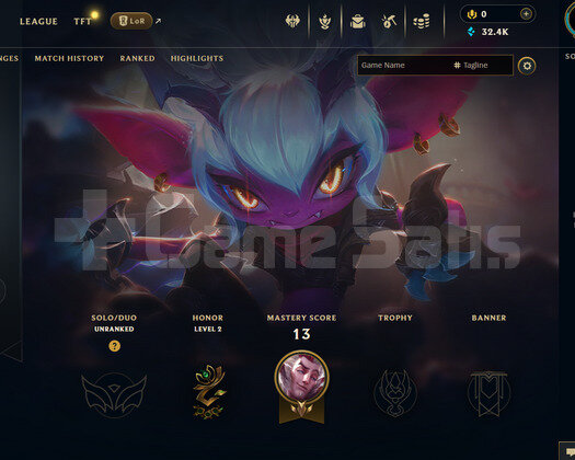EUW Unranked | 1 Kostüm - 32K Mö | LoL Hesap