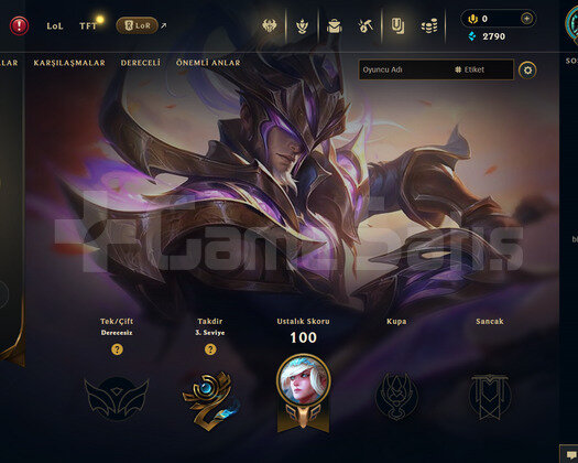 TR Geçen Sezon Gold | 1 Kostüm - 29 Hero | LoL