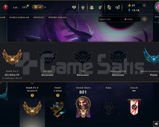 TR | 288 KOSTÜM VE 491 LEVEL UNRANKED MAİL HESAP