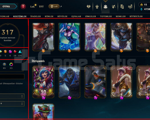 265 LEVEL / 317 SKIN / 6 İHTİŞAMLI / +MAIL / +TEL