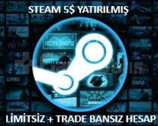 STEAM 5 YATIRILMIŞ LİMİTSİZ + TRADE BANSIZ HESAP