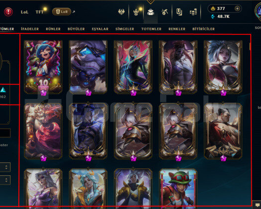 EUW / 690 LEVEL / 597 SKIN /14 İHTİŞAMLI/+MAIL+TEL
