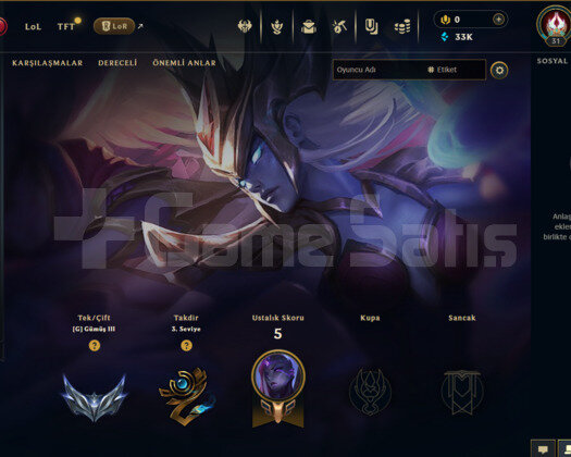EUW SİLVER 3 / 2 KOSTÜM / 33K MÖ