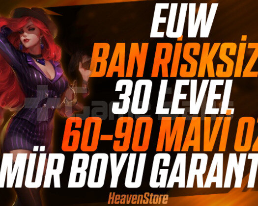 EUW BAN RİSKSİZ UNRANKED 60-80K MAVİÖZ