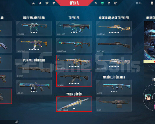 6BIÇAK//8 VANDAL//4 PHANTOM//BOL SKİNLİ MAİNLİK!!