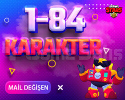 1-84 KARAKTER MAİL DEĞİŞEN BRAWL STARS HESAPLAR