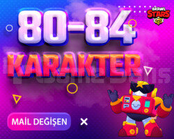 80-84 KARAKTER MAİL DEĞİŞEN BRAWL STARS HESAPLAR