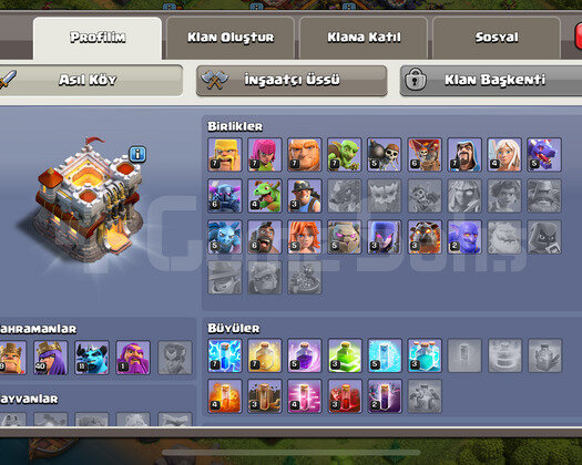 90 SEVİYE BB11 COC+ 62 KARAKTER BRAWL STARS