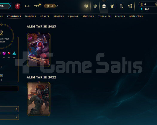 TR Unranked | 2 Kostüm - 35K Mö | LoL Hesap