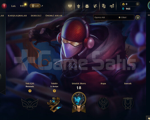 TR Unranked | 2 Kostüm - 35K Mö | LoL Hesap