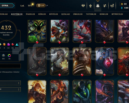 466 LEVEL / 432 SKIN /FULL HERO/12 İHTİŞAMLI/+MAIL