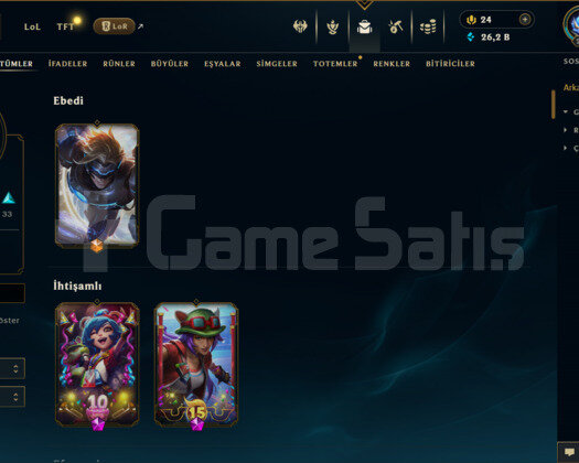 TR / 266 LEVEL / 131 SKİN / 149 HERO +MAİL