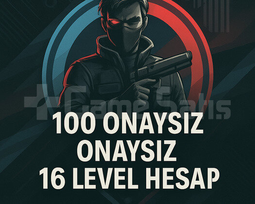 100TR +16 LEVEL MAİL ONAYSIZ HESAP