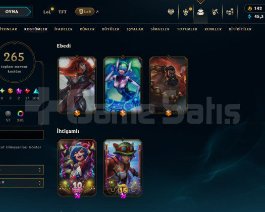 545 LEVEL / 265 SKIN / PLAT 4 / FULL HERO / +MAIL