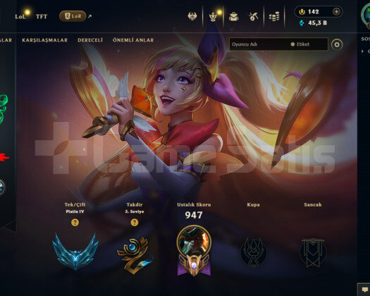 545 LEVEL / 265 SKIN / PLAT 4 / FULL HERO / +MAIL