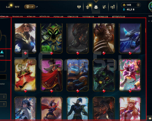 545 LEVEL / 265 SKIN / PLAT 4 / FULL HERO / +MAIL