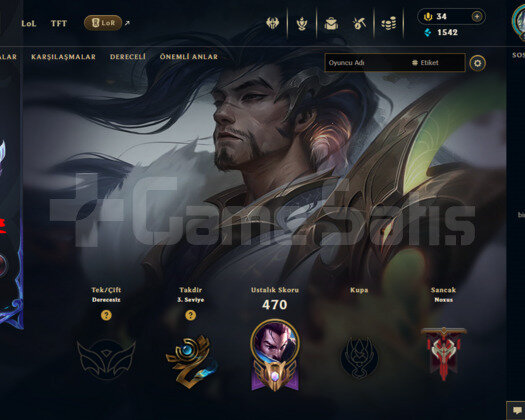 TR / 224 LEVEL / 296 SKIN / 167 HERO / +MAIL