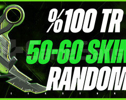 VALORANT100 TR 50-60 SKİN RANDOM HESAP