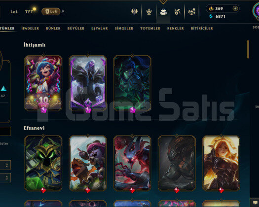 EUW 100 SKİN UNRANKED HESAP - LOL
