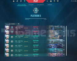 PLAT 3 YÜKSEK MMR 3 MAÇA DIA 2 +500 SATIŞ