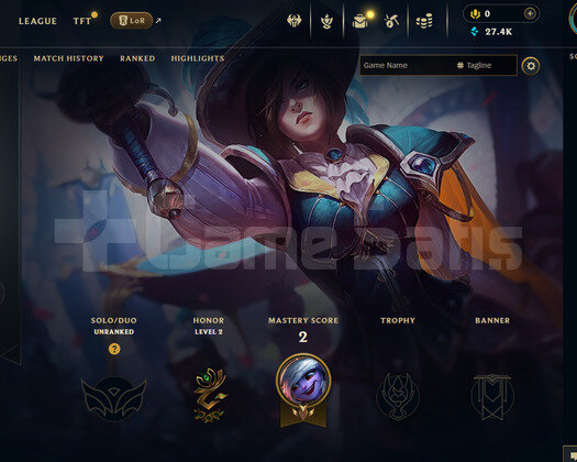 EUW Unranked | 1 Kostüm - 27K Mö | LoL Hesap