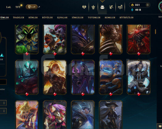 EUW / DIAMOND 3 / 327 LEVEL / 313 SKIN / +MAIL