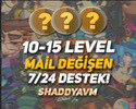 TR - 10-15 LEVEL - MAİL DEĞİŞEN - HESAPLAR!