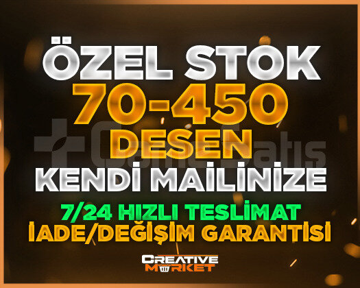 ÖZEL STOK | 70-450 DESEN | KENDİ MAİLİNİZE | VİP