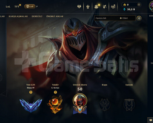 EUW DİA 4 +23 LP GAİN +30K MAVİ ÖZ HESAP