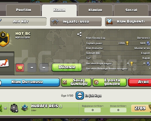 11 LEVEL KLAN HARİKA İSİM ANINDA TESLİM