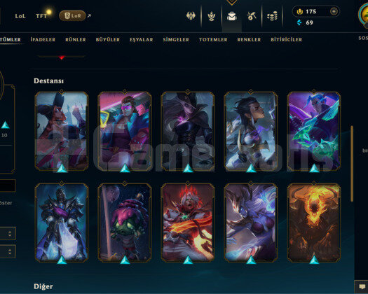TR 25 SKİN UNRANKED HESAP - LOL