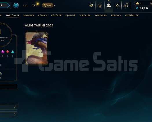 EUW Unranked | 1 Kostüm - 24K Mö | LoL Hesap