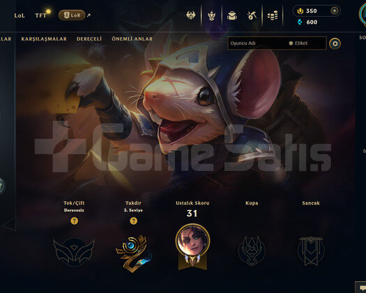 EUW Unranked | 2 Kostüm - 350 Rp | LoL Hesap