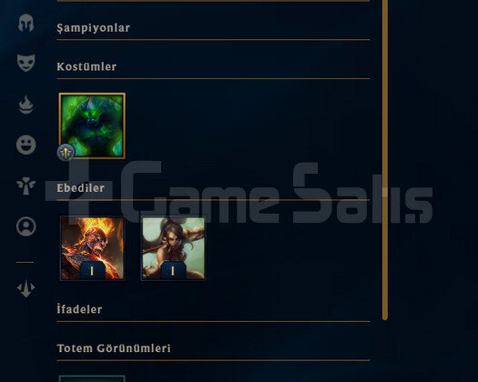 TR Geçen Sezon Zümrüt | 4 Kostüm - 10K Mö | LoL He