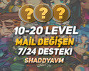 TR - 10-20 LEVEL - MAİL DEĞİŞEN - HESAPLAR!!