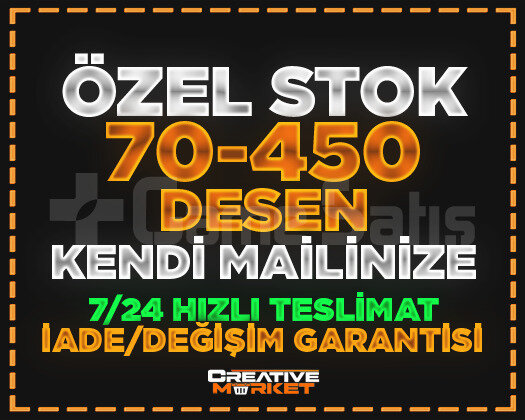 ÖZEL STOK | 70-450 DESEN | KENDİ MAİLİNİZE | VİP