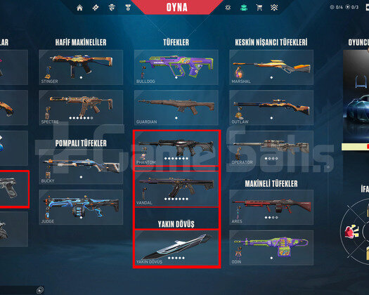 7 BIÇAK//9 VANDAL//5 PHANTOM//MAİNLİK ACC!!!